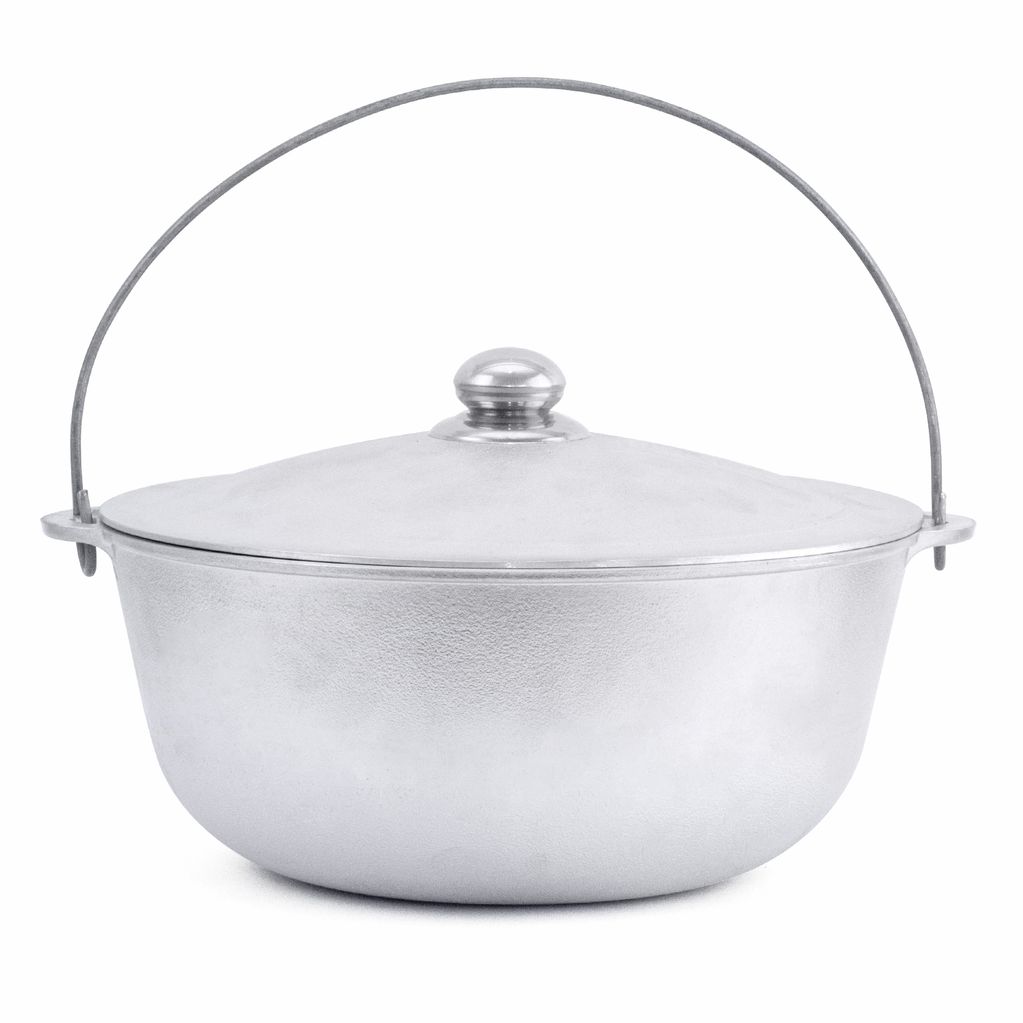 Aluminum cauldron Brizoll 4 l with bracket, lid and tripod