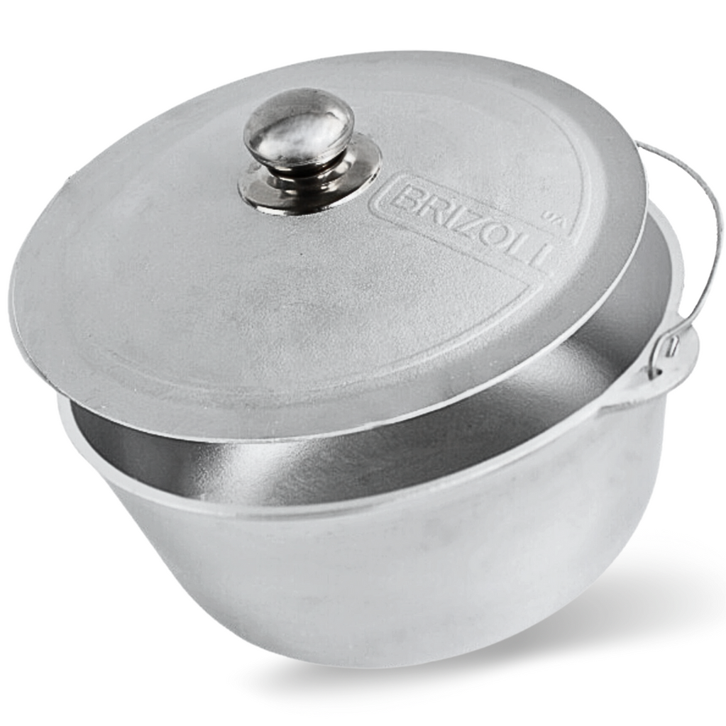 Aluminum cauldron Brizoll with bracket and lid 10 l